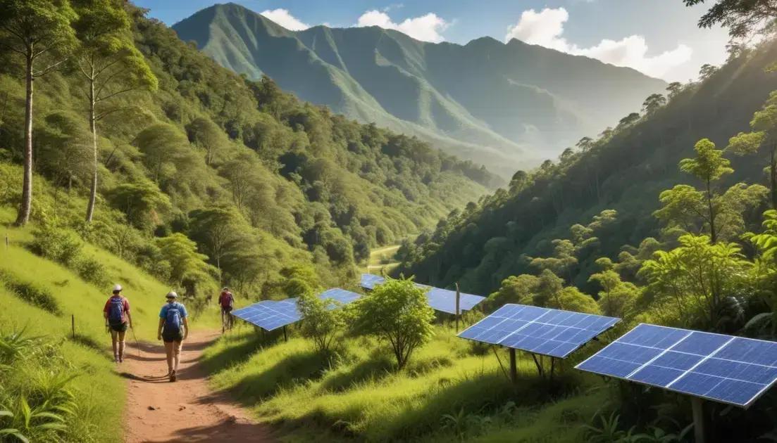 Opções de turismo sustentável e ecoturismo locais