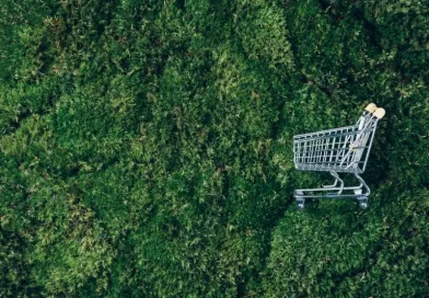 Carrinho de compras ecológico.