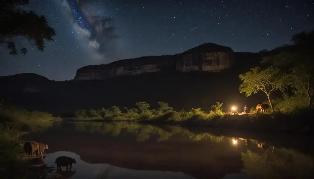 fauna noturna: encontros com capivaras e mistérios sob as estrelas